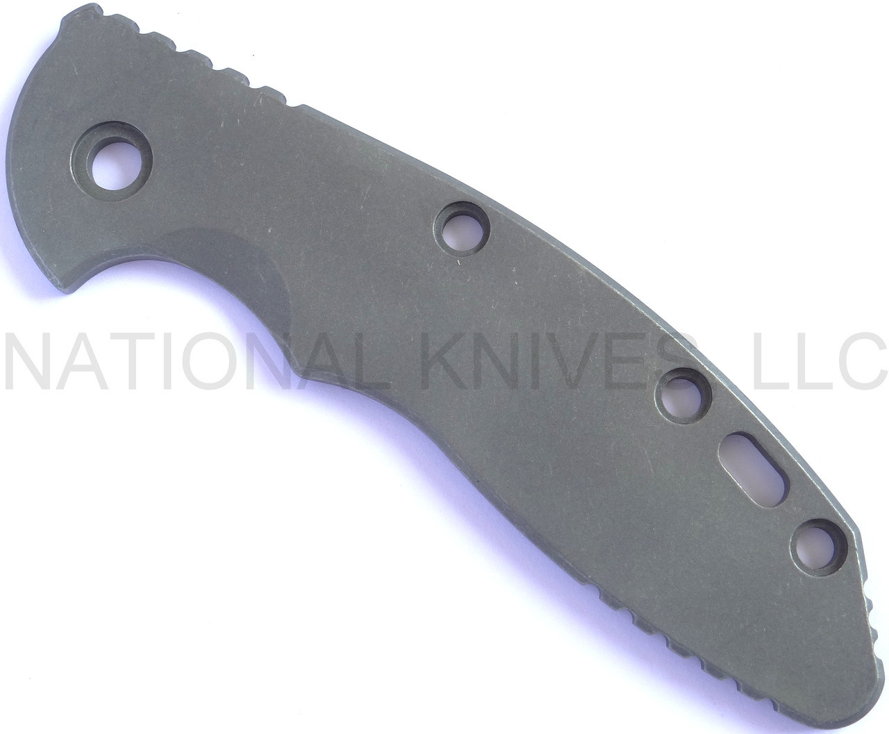 Rick Hinderer Knives Titanium Smooth Scale for XM-18 3.5/" Black DLC