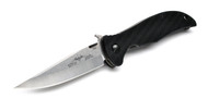 Emerson Knives Gentleman Jim SF Folding Knife, Satin 3.8" Plain Edge 154CM Blade, Black G-10 Handle, Emerson "Wave" Opener