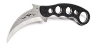 Emerson Knives Karambit SF Fixed Blade Knife, Satin 3.3" Plain Edge 154CM Blade, Black G-10 Handle, Sheath
