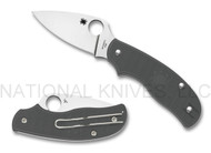 REFERENCE ONLY - Spyderco Urban LW C127PGY Sprint Run Folding Knife, 2.6" Plain Edge K390 Blade, Gray FRN Handle