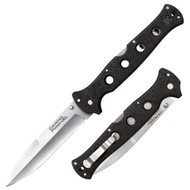 Cold Steel Counter Point XL 10ACXC Folding Knife, 6" Plain Edge Blade, Black Griv-Ex Handle