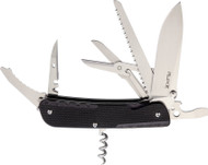 Ruike Knives Trekker LD42-B Multitool 3.4" Blade 19 Functions Black G-10 Handle