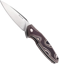 Ruike Knives Fang P105-K Folding Knife 3.8" Plain Edge Blade Pale Blue and Black