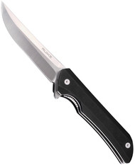 Ruike Knives Hussar P121-B Folding Knife 3.6" Plain Edge Blade Black G-10 Handle