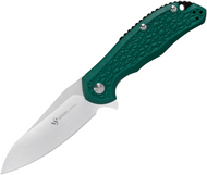 Steel Will Knives Modus Folding Knife F25-12 Satin 3.25" Blade Green FRN Handle