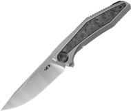 Zero Tolerance 0470 Folding Knife 3.43" 20CV Blade Black Marbled Carbon Fiber