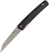 Ruike Knives P865-B Folding Knife 3.5" Plain Edge Blade Black G-10 Handle