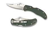 REFERENCE ONLY - Spyderco Worker C01GPGR Sprint Run Folding Knife, 2.843" Plain Edge Blade, Green G-10 Handle