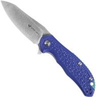 Steel Will Knives Modus Knife F25-15 Satin 3.25" Blade Blue FRN Handle Green B/S