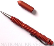 Rick Hinderer Knives Extreme Duty Ink Pen -Aluminum- Spiral - Matte Burnt Orange