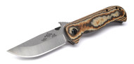 Emerson Knives Overland Renegade SF Folding Knife, Satin Plain Edge 154CM Blade, Maple Richlite Handle, Emerson "Wave" Opener