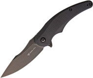 Steel Will Knives Arcturus Knife F55-03 Black Stonewash 3.68" Blade Black G-10