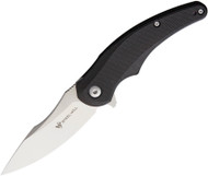 Steel Will Knives Arcturus Mini Knife F55M-01 Satin 3.15" Blade Black G10 Handle