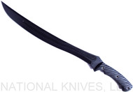 RMJ Tactical Wyvern Fixed Blade Knife, Black DLC 15.125" Plain Edge CPM-3V Blade, Black G-10, Kydex Sheath