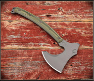 RMJ Tactical Berserker Axe Tungsten Cerakote 80CRV2 Blade Dirty Olive G10-Sheath