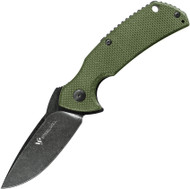 Steel Will Knives Plague Doctor Mini Knife F16M-33 Black SW 3.5" Blade OD Green