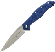 Steel Will Knives Intrigue Knife F45-17 Satin 3.68" Blade Blue FRN Red Standoffs