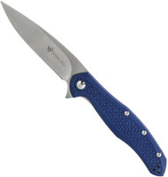 Steel Will Knives Intrigue Mini Knife F45M-17 Satin 3.25" Blade Blue FRN Red S/O