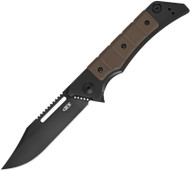 Zero Tolerance 0223 Flipper Folding Knife Black 3.5" CPM-20CV Blade Tan G-10