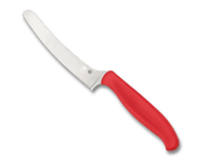 Spyderco Culinary Z-Cut Kitchen Knife K13PRD Blunt 4.3" Plain Edge Blade - Red
