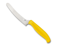 Spyderco Culinary Z-Cut Kitchen Knife K13PYL Blunt 4.38" PlainEdge Blade- Yellow