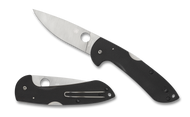 Spyderco Siren Folding Knife C247GP 3.6" Plain Edge LC 200 N Blade Black G-10