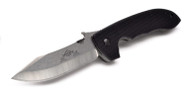 Emerson Knives CQC-8 Flipper SF Folding Knife, Satin 3.75" Plain Edge 154CM Blade, Black G-10 Handle, Emerson "Wave" Opener