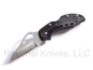 Byrd Robin BY10SBK Folding Knife, Satin 2.5" Serrated Edge Blade, Black FRN Handle