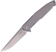 Ruike Knives M108-TZ Folding Knife 3.5" Plain Edge 154CM Blade Titanium Handle
