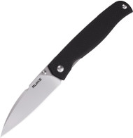 Ruike Knives P662-B Folding Knife Satin 2.87" Blade Black G-10 Handle