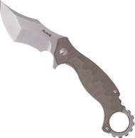 Ruike Knives Karambit P881-W Folding Knife 3" Plain Edge Blade Tan G-10 Handle