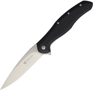 Steel Will Knives Intrigue Knife F45-31 Satin M390 3.68" Blade Black G10 Red S/O