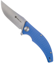 Steel Will Knives Sargas Knife F60-11 Satin 3.25" Blade Blue G-10 Handle