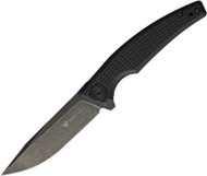 Steel Will Knives Shaula F61-08 Folding Knife, Black Stonewash D2 Plain Edge Blade, Black G-10 Handle