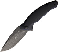 Steel Will Knives Avior Folding Knife F62-08 Blackwash 3.37" Blade Black G-10
