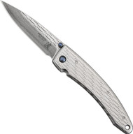 Mcusta Nami Large MC-112D Folding Knife 3.25" PlainEdge Damascus Blade Stainless