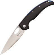 Steel Will Knives Sedge Folding Knife F19-10 Satin D2 Plain Edge Blade Black G10