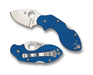 REFERENCE ONLY - Spyderco Lava C110GPBL Sprint Run Folding Knife, 1-7/8" Plain Edge Blade, Blue G-10 Handle