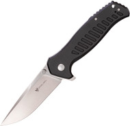 Steel Will Knives Barghest Folding Knife F37-01 Satin D2 Blade Black G-10