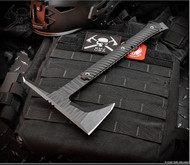 RMJ Tactical Ragnarok 14 Textured Blackout Edition Tomahawk, Black 3.375" Forward Edge 80CRV2 Steel, Black Handle, Sheath