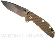 Rick Hinderer Knives XM-18 Spanto Stonewash 3.5" S45VN SW Bronze L/S FDE G-10