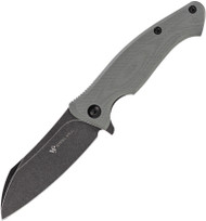 Steel Will Knives Nutcracker Knife F24-20 Black Stonewash N690 Blade Gray G10