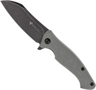 Steel Will Knives Nutcracker Knife F24-20 Black Stonewash N690 Blade Gray G10