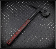 RMJ Tactical Snuggles 18" Tactical Hammer, Black 2.0" x 1.125" Hammer Face, Johnny Red G-10 Handle