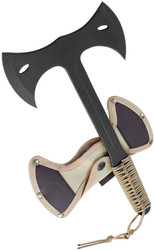 Condor Tool & Knife Throwing Axe Double Bit CTK1402-1.4 1075 HC Steel - Sheath