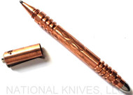 Rick Hinderer Knives Investigator Ink Pen - Copper - Flames - Satin
