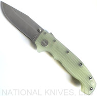 Strict Limit of One (1) AD-20 TOTAL per customer, household, etc.  Demko Knives MG AD-20 Folding Knife Stonewash CPM-20CV Blade Translucent G-10 Handle - NO Thumb Slot