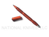 Rick Hinderer Knives Investigator Ink Pen - Aluminum - Spiral - Matte Orange