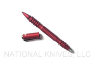 Rick Hinderer Knives Investigator Ink Pen - Aluminum - Spiral - Matte Red