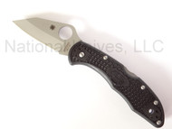 Spyderco Kahr Arms Delica C11KAPBK Folding Knife, 2.5" Plain Edge VG-10 Blade, Black FRN Handle